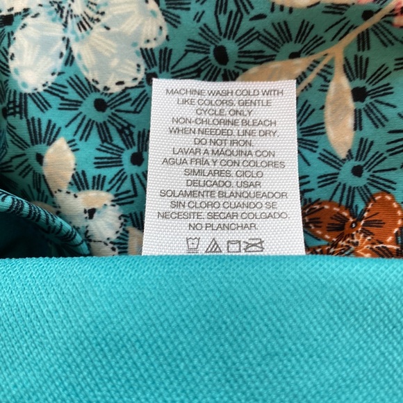 Time and Tru Teal Blue Floral Bikini - Picture 5 of 14